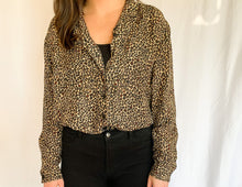 Load image into Gallery viewer, Quinn Leopard Silk Blouse