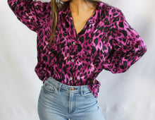 Load image into Gallery viewer, Cheetah Who Silk Blouse